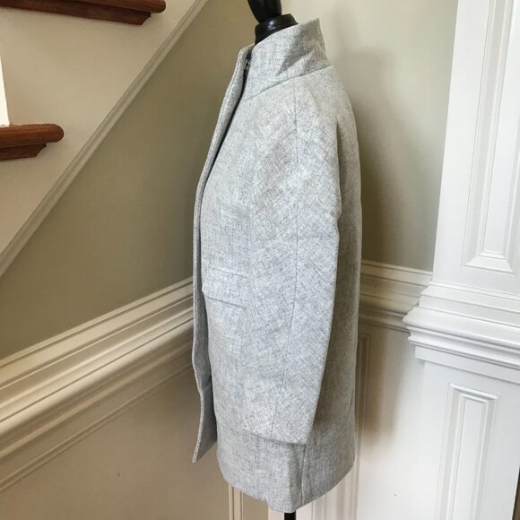 NWOT JCREW NEW Cocoon Coat Jacket Womens 00 P Petite Italian Stadium Cloth Wool - Picture 10 of 14